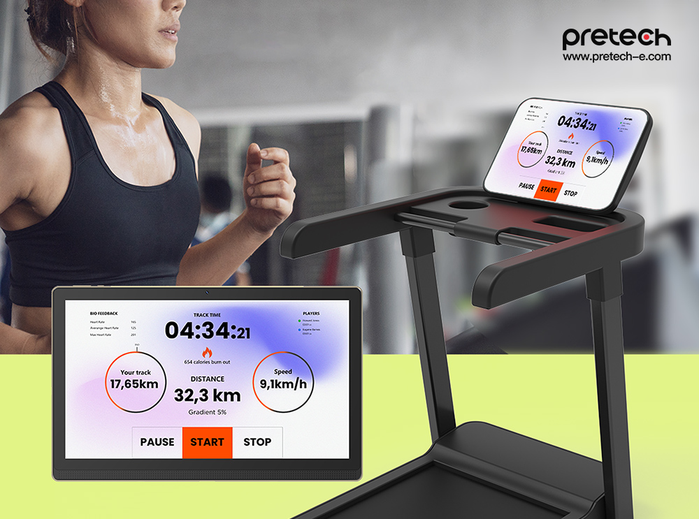 Pretech's Innovative POE Tablet Screen Solutions: Enhancing Fitness Equipment with Integrated Design and Smart Features
