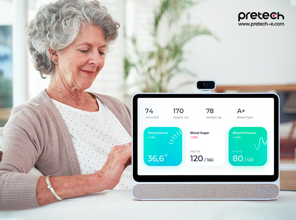 Pretech's customized Senior Care Tablet PCs with Voice Control Solution