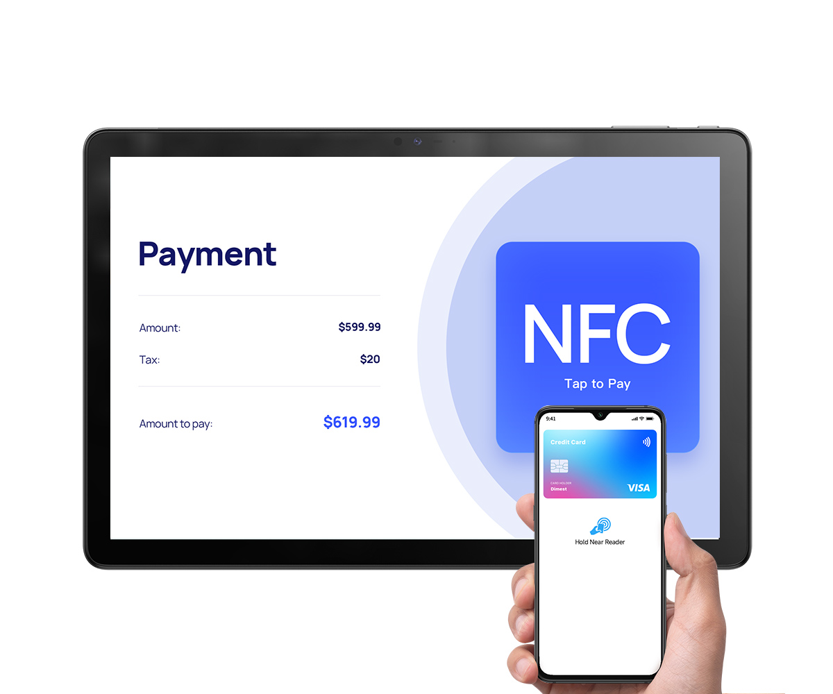 10.1-inch Android NFC Tablets with Dual USB C Port