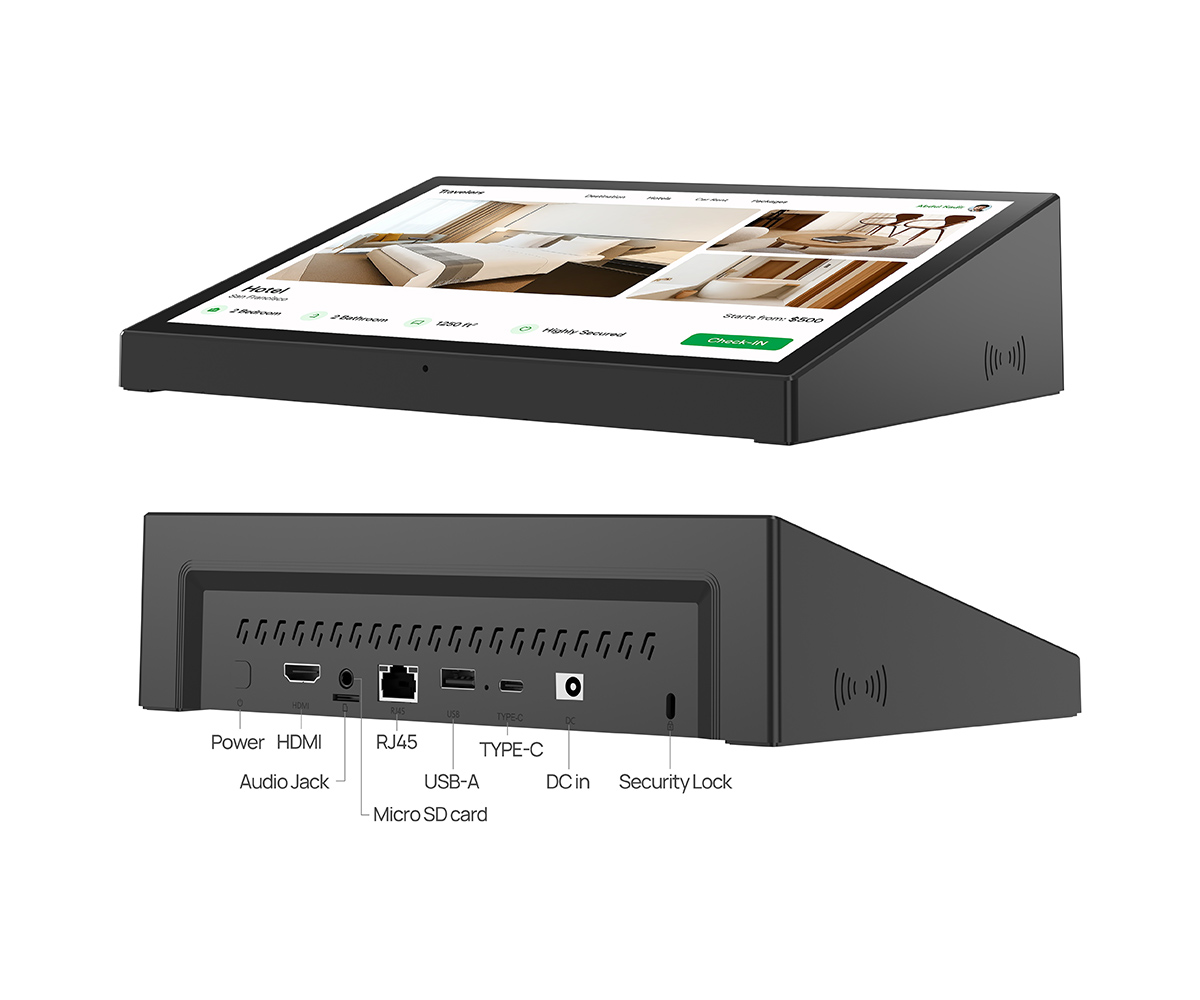 Ads Player 10.1-inch RK3576 Horizontal Desktop Tablet for Reception, NFC Card Reading, and Voting 6