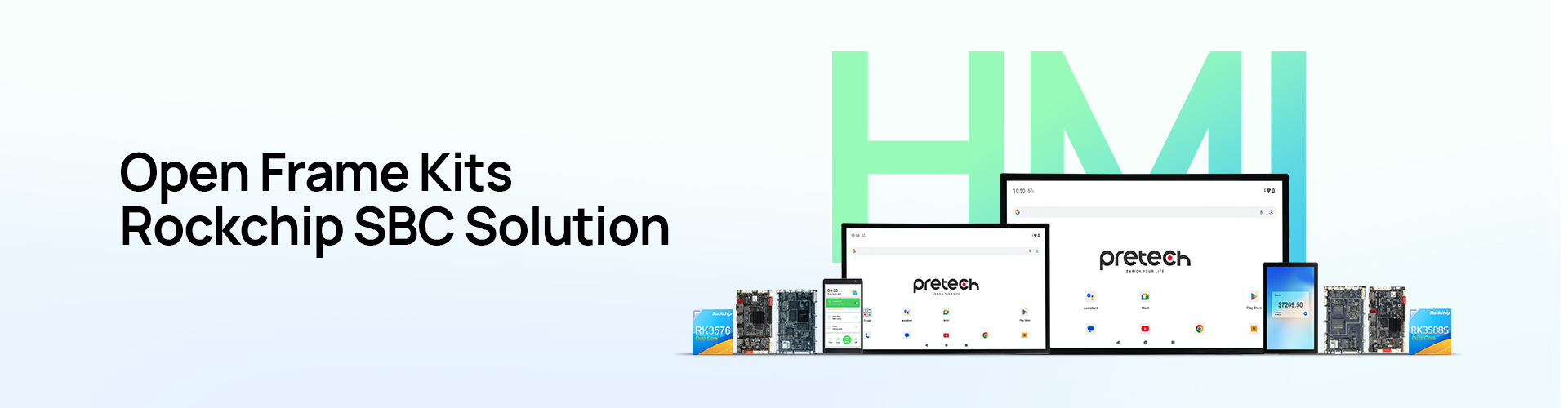 RK3576 SBC Open Frame HMI Kit for Large-Screen Applications