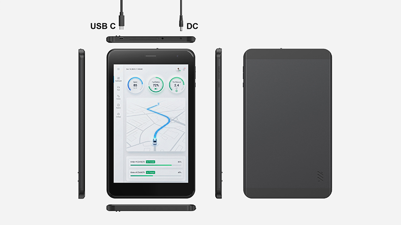 Tablet with USB C and DC in 7-inch