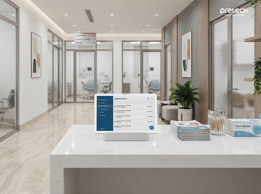 Optimized Patient Check-In with the Pretech L1108 11-inch Android NFC Tablet PCs