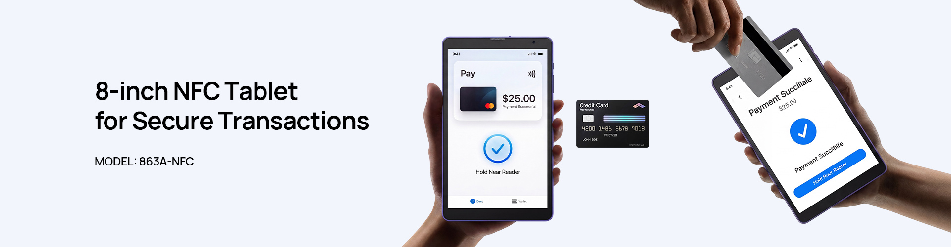 Pretech 863A: 8-inch NFC Tablet for Secure Transactions