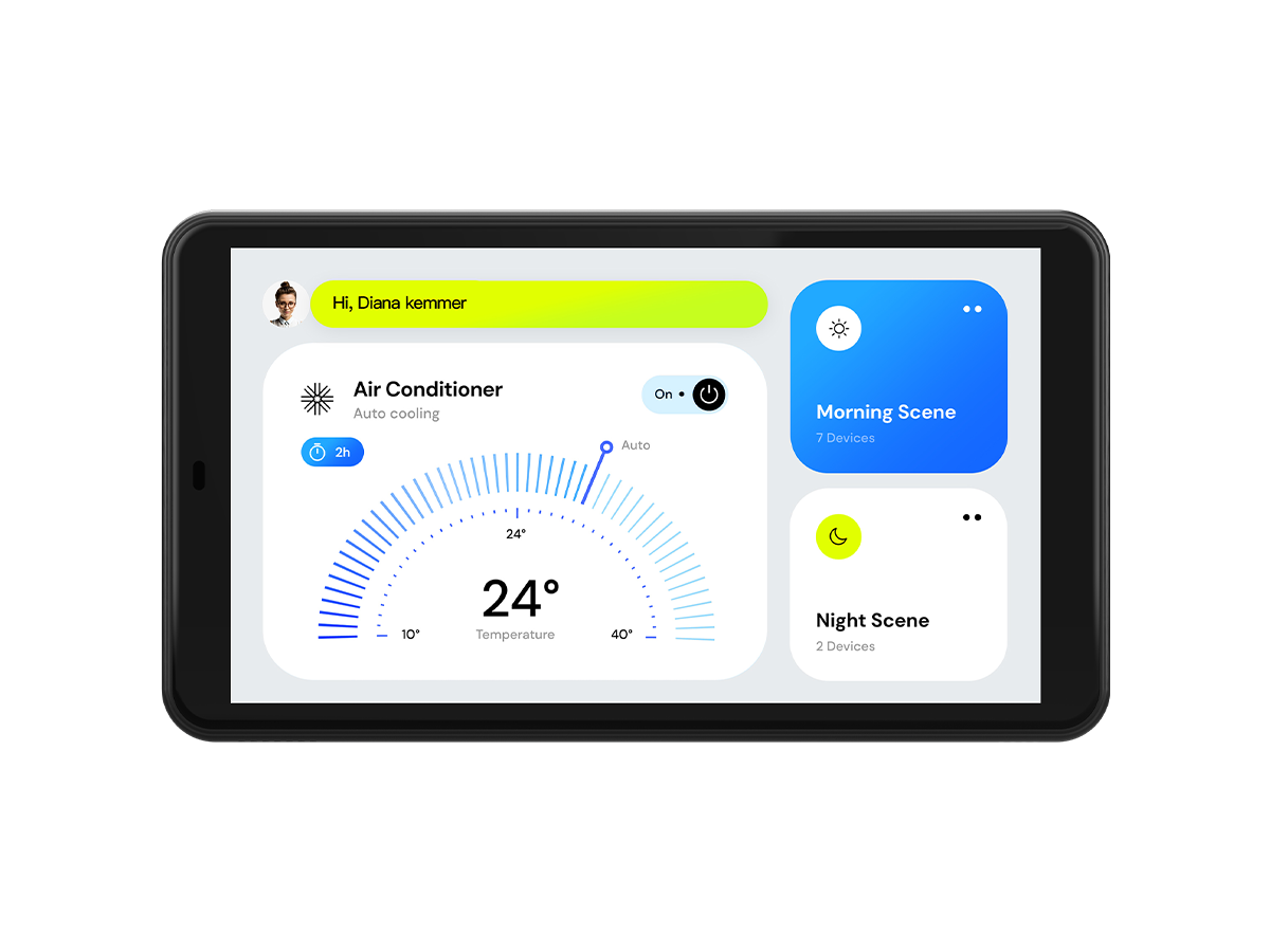 Pretech WP30 5.5 inch PoE tablet front view