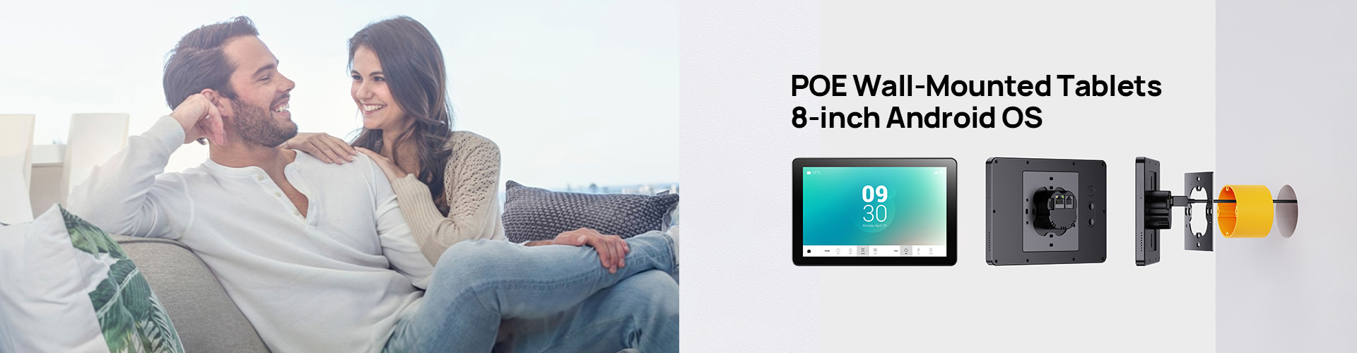 8-inch POE Wall-Mounted Tablet WP801 for Smart Solutions