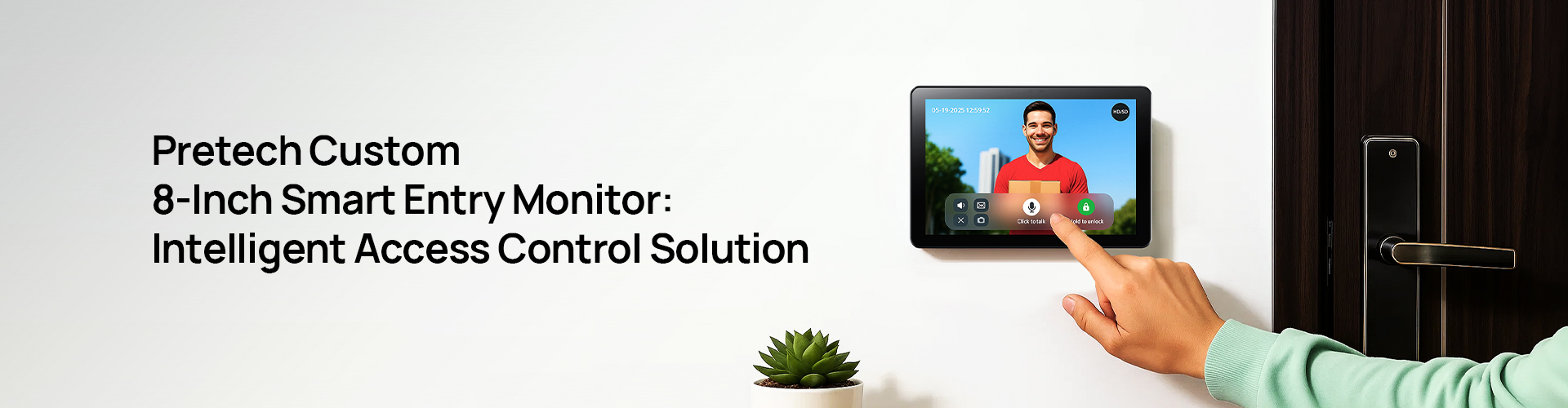 Pretech Custom 8-Inch Smart Entry Monitor: Intelligent Access Control Solution