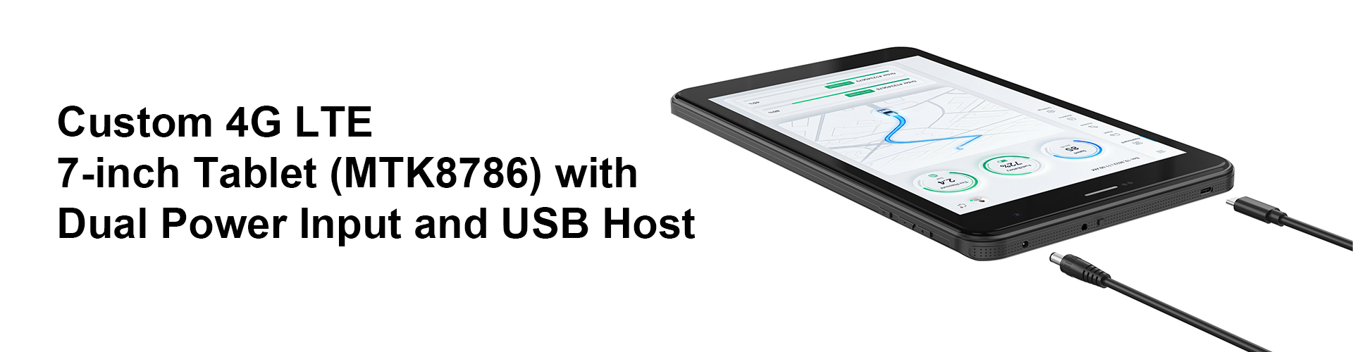 Custom 7-inch 4G LTE Tablet (MTK8786) with Dual Power Input and USB Host