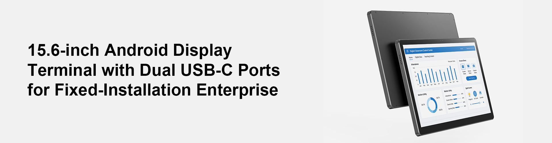 15.6-inch Android Display Terminal with Dual USB-C Ports for Fixed-Installation Enterprise