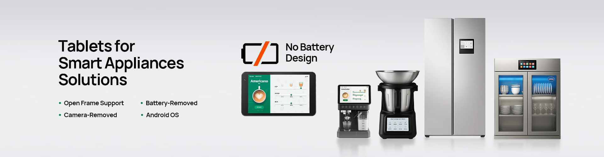 7-inch Battery-Free Android HMI Tablet with MTK8786 for Smart Appliance and Smart Control Integration