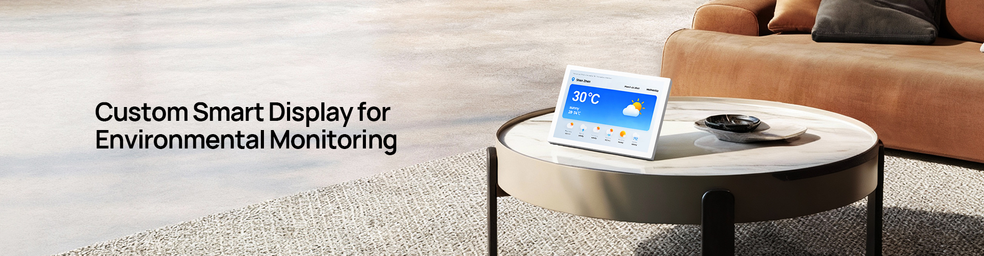 Custom Smart Environmental Display Terminal with Temperature and Humidity Sensor