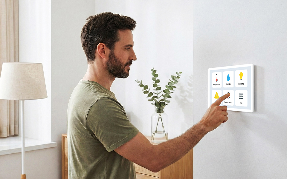 Pretech Custom Smart Scheduling Terminal with Temperature and Humidity Sensor