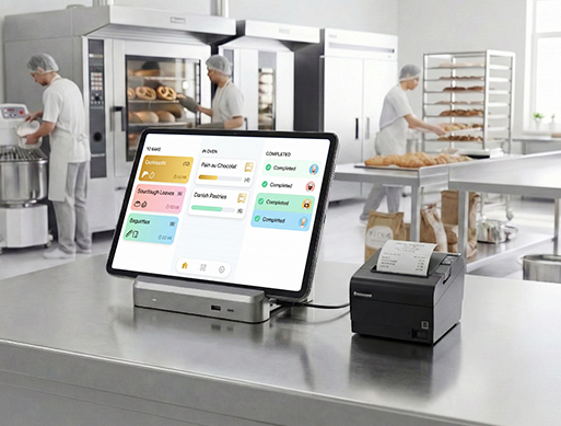 Bakery / Production Facility<br>Baking Schedule, Decorating Station, Packaging Line