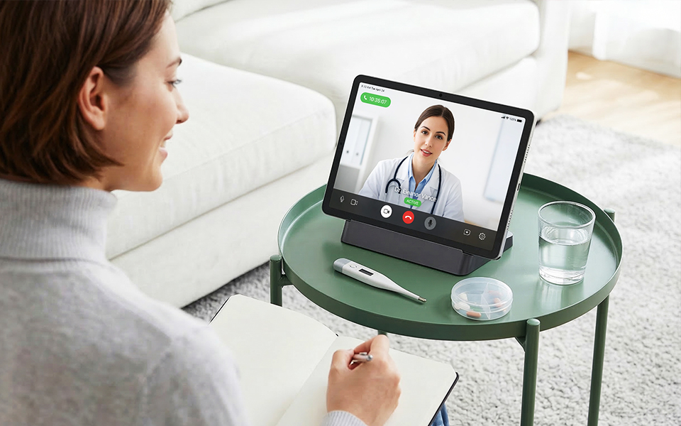11-inch Android Telehealth Terminal with Advanced NFC & Multi-Functional Charging Dock