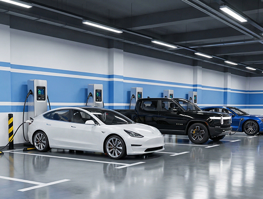 Commercial AC Wallboxes<br>Shopping malls, hotels, corporate fleets, apartment complexes