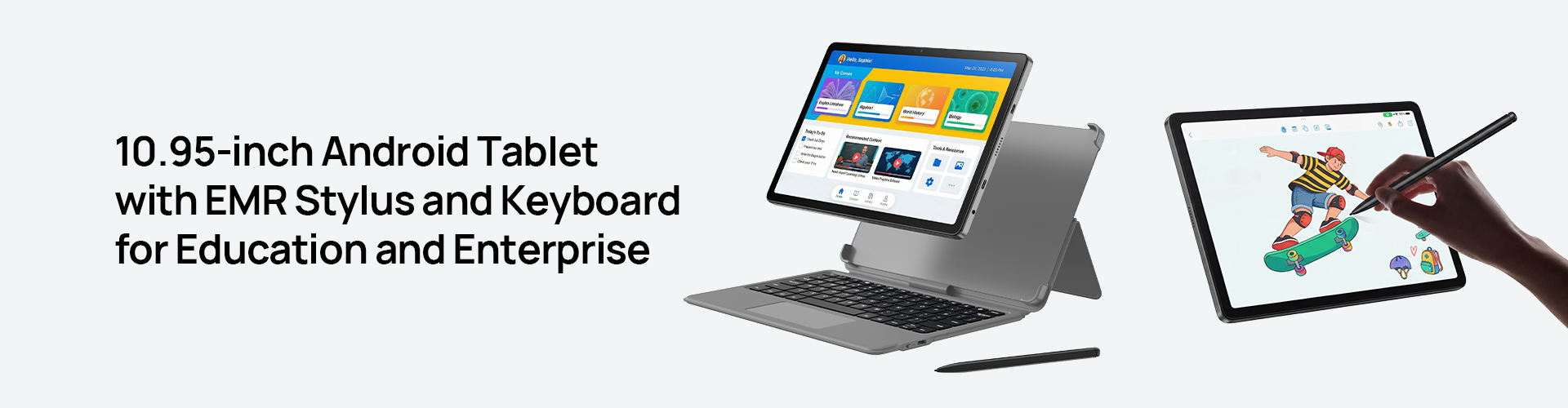 10.95-inch EMR Android Tablet with Stylus & Keyboard for Education and Enterprise