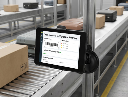 Airport / Port Ground Handling<br>Cargo verification, schedule sync, equipment reporting