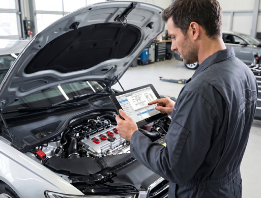 Vehicle Maintenance<br>Work orders, parts scanning, diagnostics