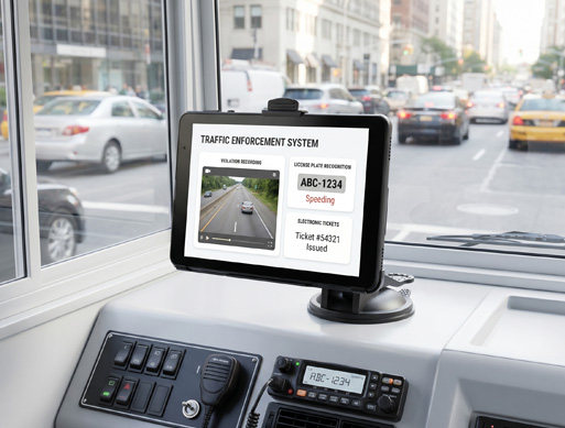 Traffic Enforcement<br>Violation capture, e-ticket, video streaming