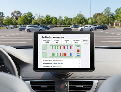 Smart Parking<br>Space inspection, plate recognition, fee calculation