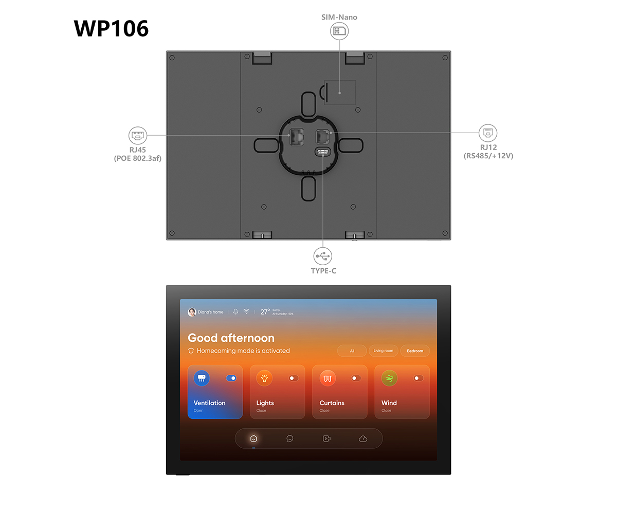 Android Tablets 10.1-inch PoE Smart Building Control Panel WP106 6