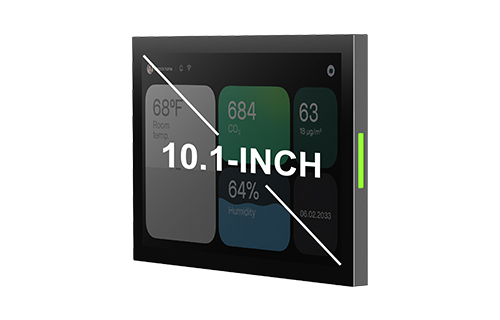 10.1-inch HD 1280 × 800 in-cell IPS display for fixed wall control, equipment panels and service terminals.