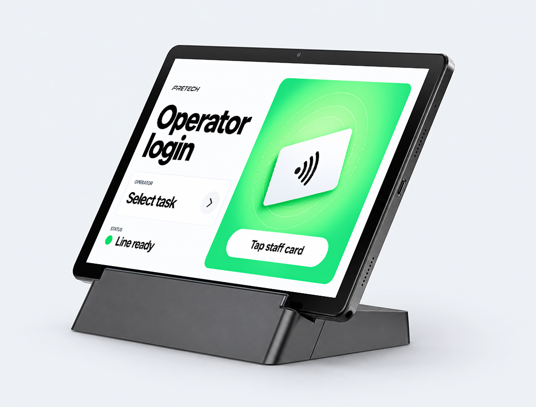 Docked NFC Tablet for Operator Access