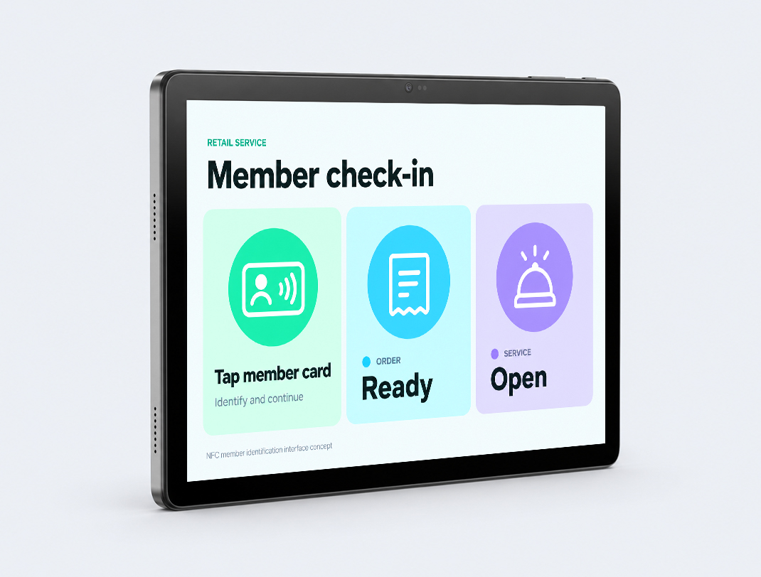 Dual USB-C NFC Tablet for Mobile Service